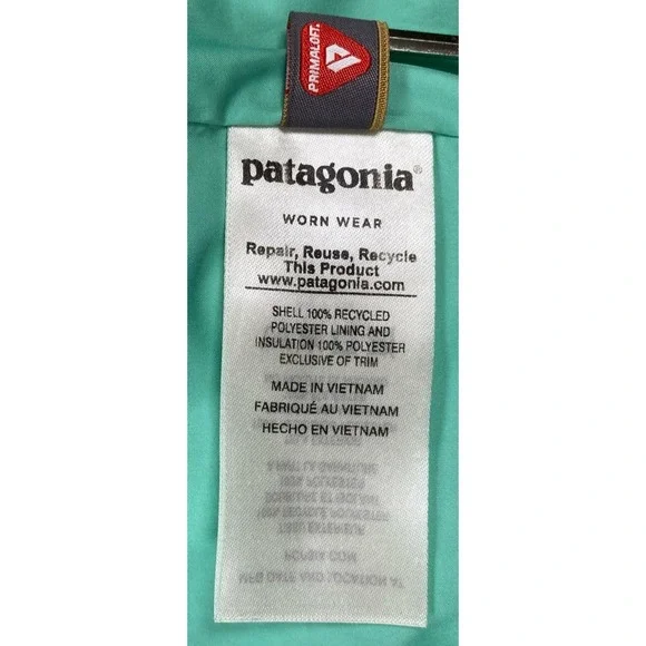 Patagonia Nano Puff Jacket Full Zip Teal Quilted Girl's XL 14 2018 Model - Picture 6 of 9